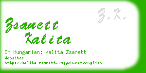 zsanett kalita business card